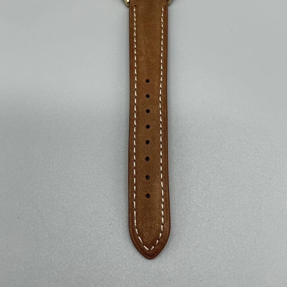 Vintage Phasar Mens Watch 35mm Y563-8430 Gold Tone Day Date New Battery